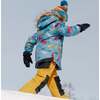 Dino Print 2-Piece Snowsuit, Blue & Yellow - Snowsuits - 3