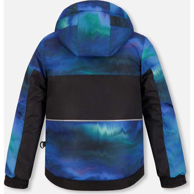 Ocean Print 2-Piece Snowsuit, Blue & Black - Snowsuits - 3
