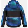 Ocean Print 2-Piece Snowsuit, Blue & Black - Snowsuits - 3