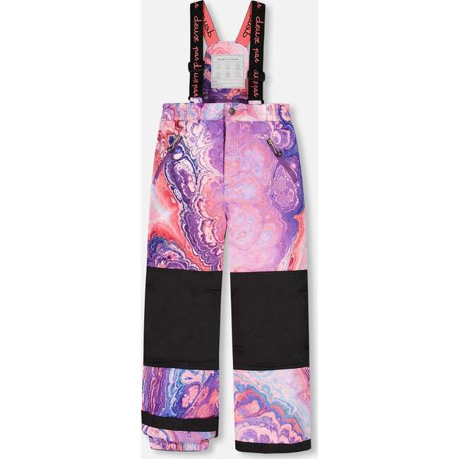 Colorblock Quartz Print 2-Piece Snowsuit, Purple - Snowsuits - 4