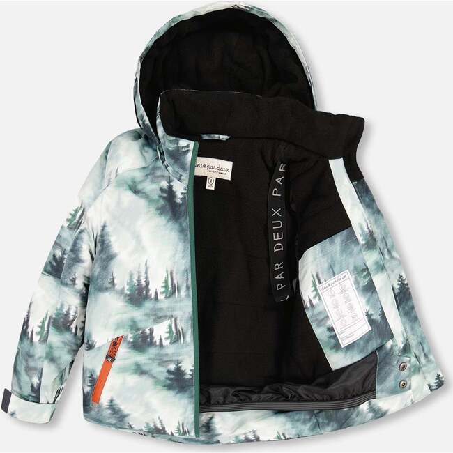 Deep Forest Print 2-Piece Snowsuit, Black - Snowsuits - 4