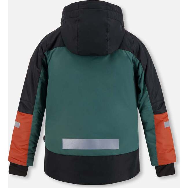 Colorblock 2-Piece Snowsuit, Green & Orange - Snowsuits - 5