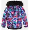 Neon Flower Print 2-Piece Snowsuit, Multicolors & Black - Snowsuits - 3