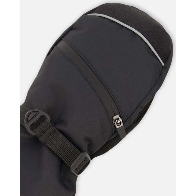 Mittens With Straps, Black - Gloves - 2