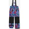 Neon Flower Print 2-Piece Snowsuit, Black & Multicolors - Snowsuits - 4