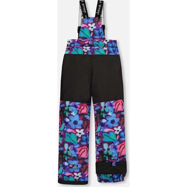 Neon Flower Print 2-Piece Snowsuit, Black & Multicolors - Snowsuits - 5