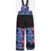 Neon Flower Print 2-Piece Snowsuit, Black & Multicolors - Snowsuits - 5