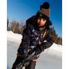 Knit Pom Pom Hat, Black & Multicolors - Hats - 2
