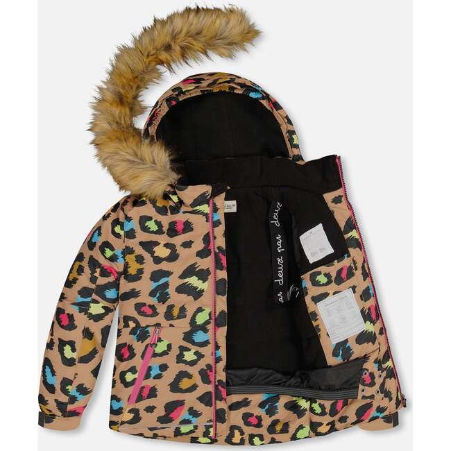 Leopard Print 2-Piece Snowsuit, Black & Multicolors - Snowsuits - 2