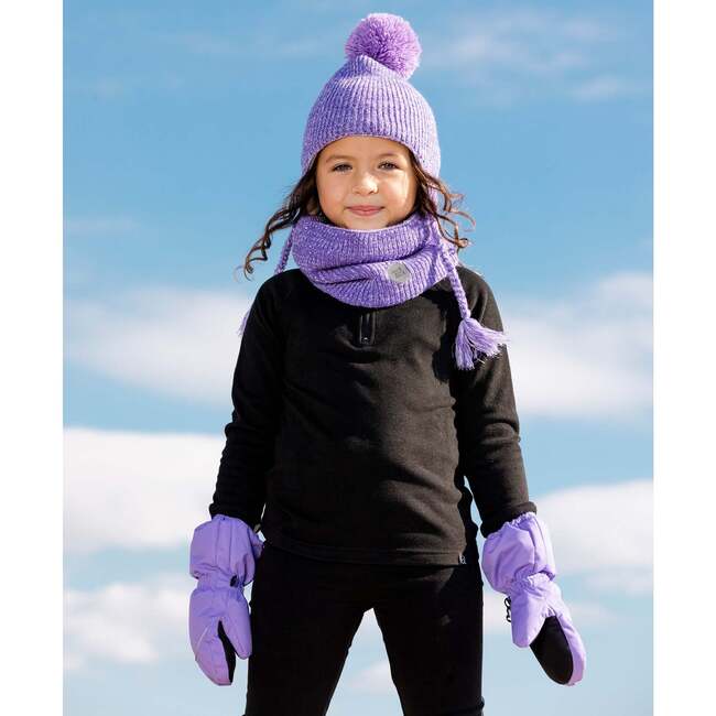 Knit Neckwarmer, Lilac - Scarves - 2