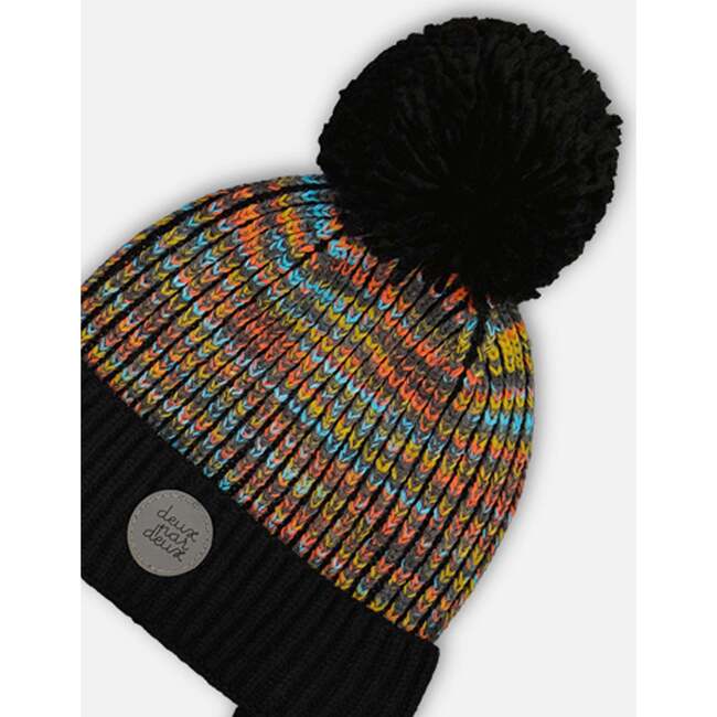 Knit Pom Pom Earflap Hat, Multicolors - Hats - 4