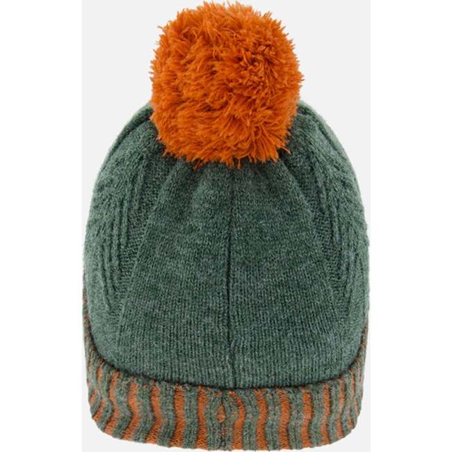 Knit Hat, Sea Pine & Orange - Hats - 3