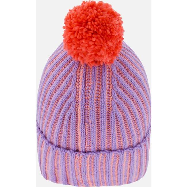 Knit Hat, Lilac & Orange - Hats - 3