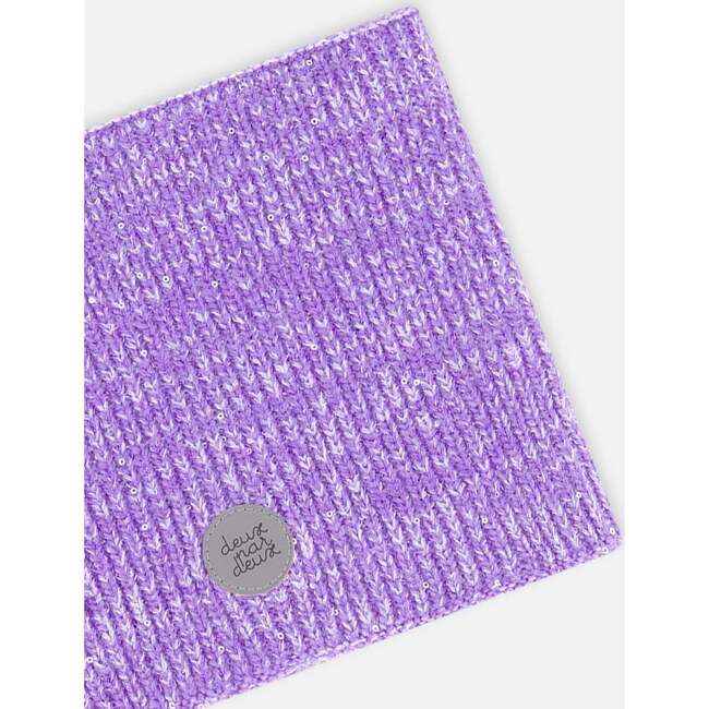 Knit Neckwarmer, Lilac - Scarves - 4