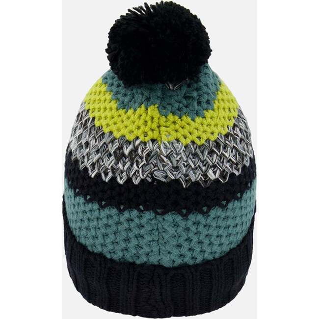 Knit Hat, Black & Deep Yellow - Hats - 3