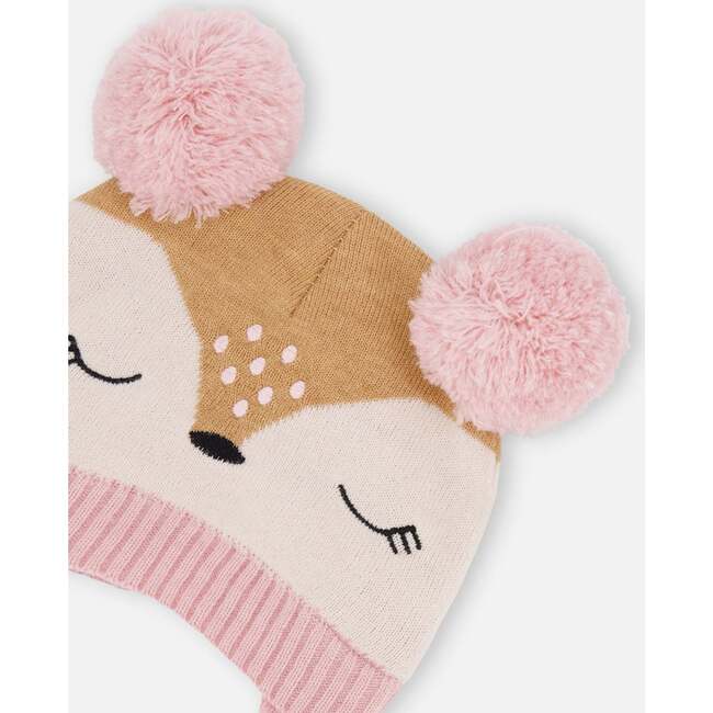 Knit Fawn Earflap Hat, Multicolors - Hats - 3