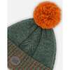 Knit Hat, Sea Pine & Orange - Hats - 4