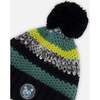Knit Hat, Black & Deep Yellow - Hats - 4