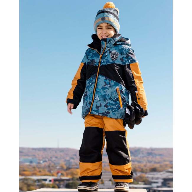 Cartography Print 2-Piece Snowsuit, Orange - Snowsuits - 2