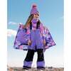 Cloud Unicorn Print 2-Piece Snowsuit, Lavender - Snowsuits - 3