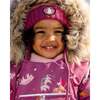 Cat Print One-Piece Baby Snowsuit, Pink - Snowsuits - 3