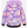 Cloud Unicorn Print 2-Piece Snowsuit, Lavender - Snowsuits - 4