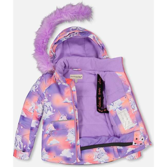 Cloud Unicorn Print 2-Piece Snowsuit, Nighshadow Blue - Snowsuits - 5
