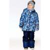Cartography Print 2-Piece Snowsuit, Navy - Snowsuits - 2