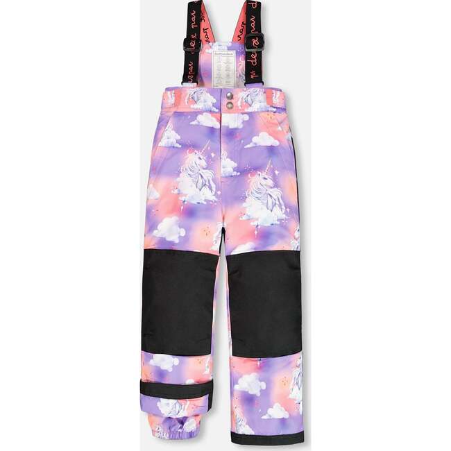 Cloud Unicorn Print 2-Piece Snowsuit, Lavender & Blue - Snowsuits - 6
