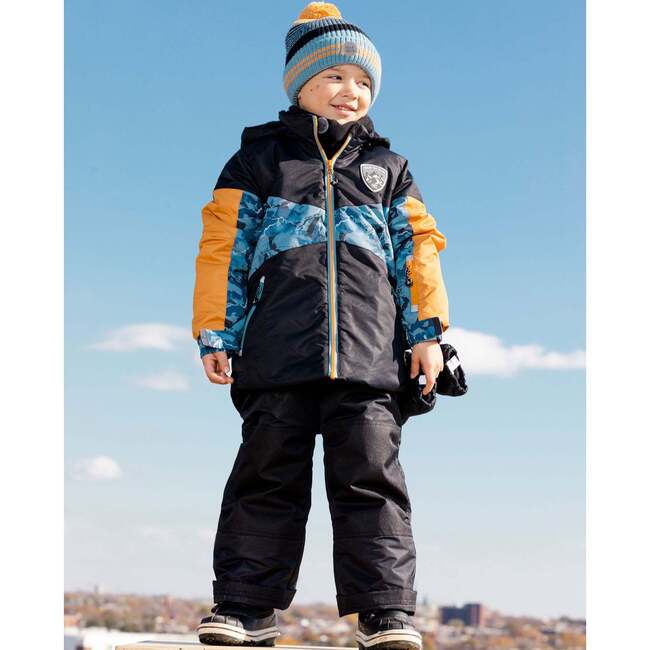 Cartography Print 2-Piece Snowsuit, Black - Snowsuits - 2