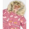 Cat Print 2-Piece Snowsuit, Pink - Snowsuits - 7