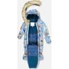 Bear Print One-Piece Baby Snowsuit, Blue - Snowsuits - 3