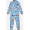 Bear Print 2-Piece Thermal Underwear Set, Blue - Loungewear - 3