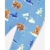 Bear Print One-Piece Thermal Underwear, Blue - Loungewear - 4