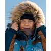 Bear Print 2-Piece Snowsuit, Chocolate & Blue - Snowsuits - 3