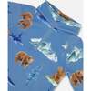 Bear Print 2-Piece Thermal Underwear Set, Blue - Loungewear - 4