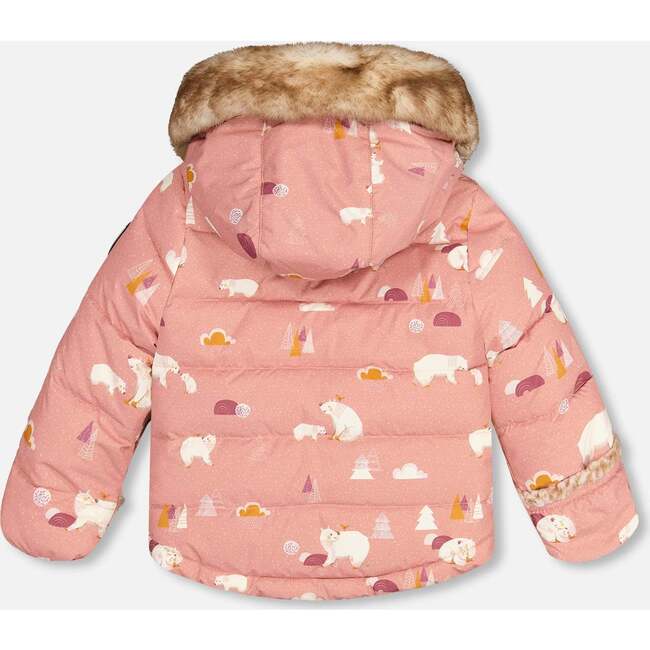 Bear Print 2-Piece Baby Snowsuit, Vintage Pink - Snowsuits - 4
