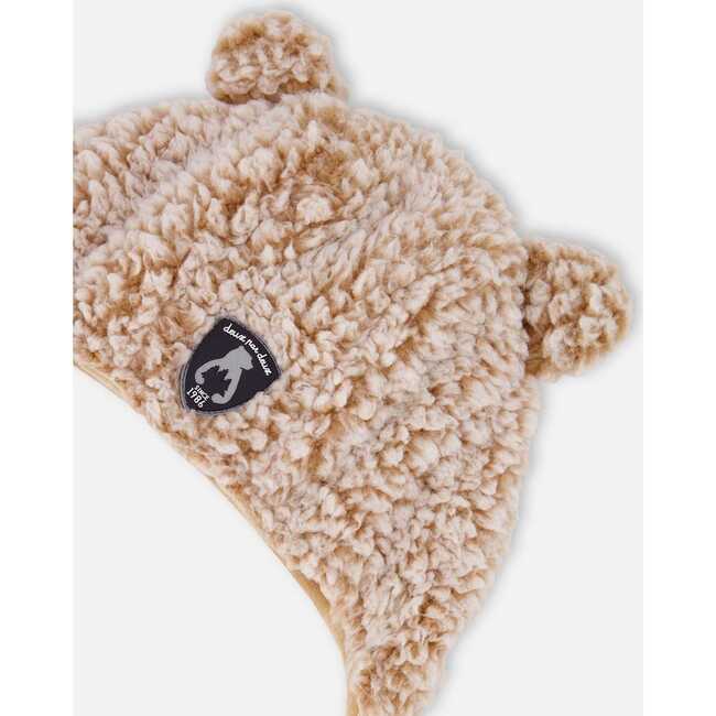 Baby Sherpa Hat, Champagne White - Hats - 4