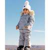 Artic Friends Print One-Piece Baby Car Seat Snowsuit, Silver Grey - Snowsuits - 2