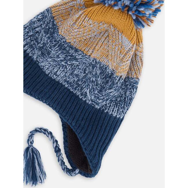 Acrylic Peruvian Knit, Navy & Chocolate - Hats - 4