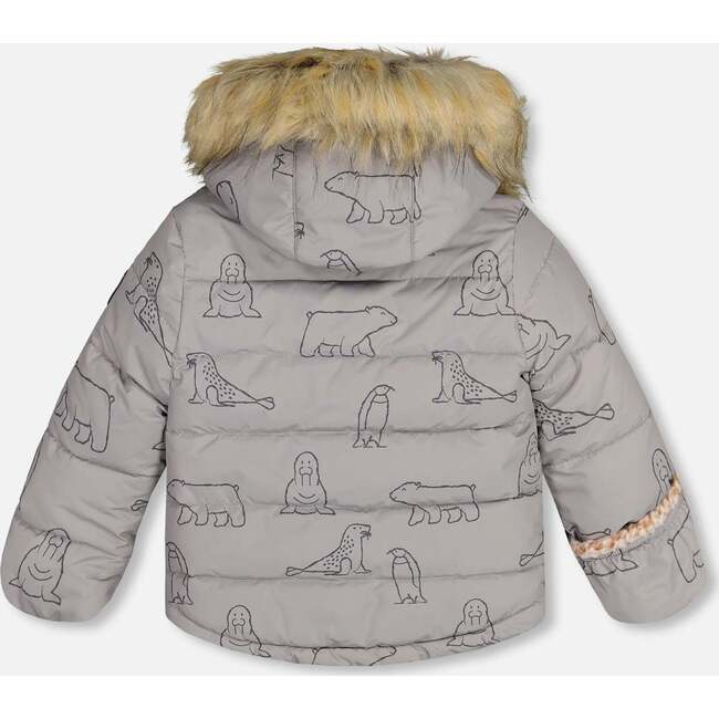 Artic Friends Print 2-Piece Baby Snowsuit, Silver Grey - Snowsuits - 5
