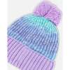 Acrylic Knit Hat, Green & Purple - Hats - 3