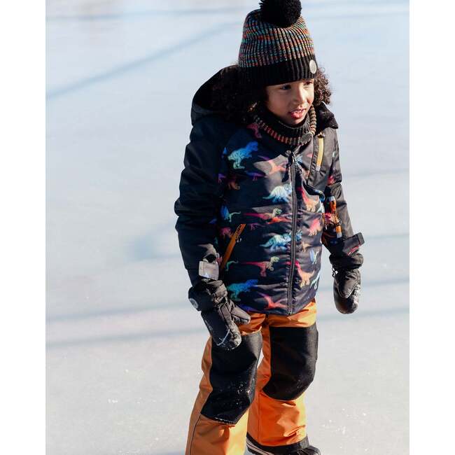 2-Piece Snowsuit, Orange & Black Multicolors Print - Snowsuits - 2