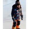 2-Piece Snowsuit, Orange & Black Multicolors Print - Snowsuits - 2