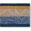 Acrylic Knit Neckwarmer, Navy & Chocolate - Scarves - 3