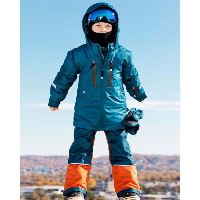 2-Piece Snowsuit, Navy & Fire Orange - Snowsuits - 2