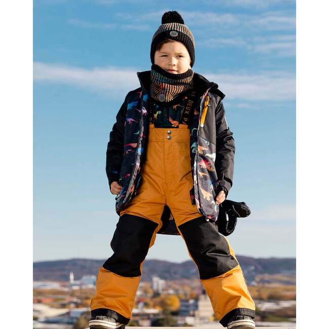 2-Piece Snowsuit, Orange & Black Multicolors Print - Snowsuits - 3