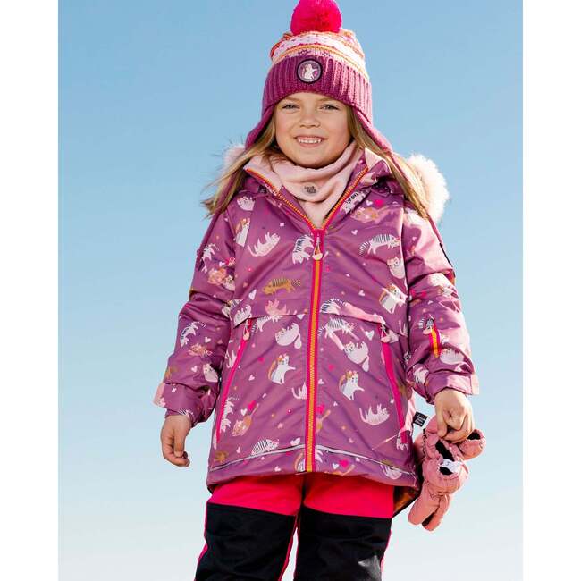 Little Cat Print 2-Piece Snowsuit, Sorbet Pink - Snowsuits - 2