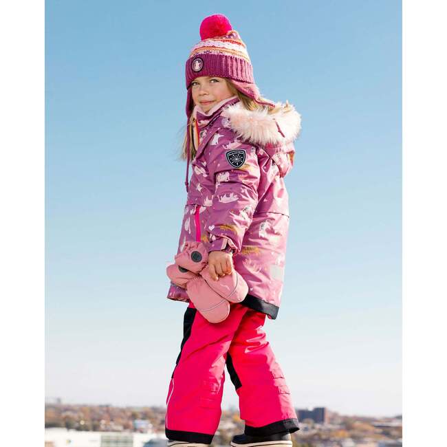 Little Cat Print 2-Piece Snowsuit, Sorbet Pink - Snowsuits - 3