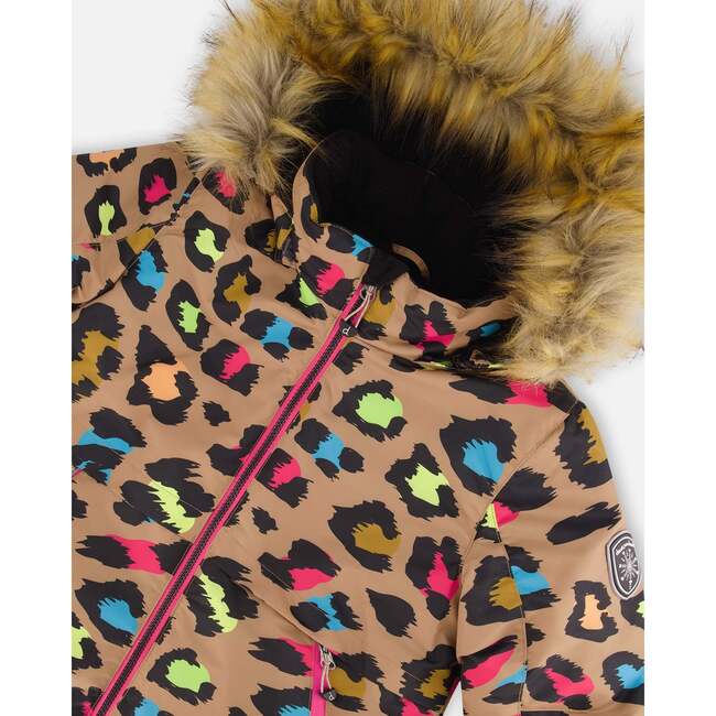 Leopard Print 2-Piece Snowsuit, Multicolors - Snowsuits - 7